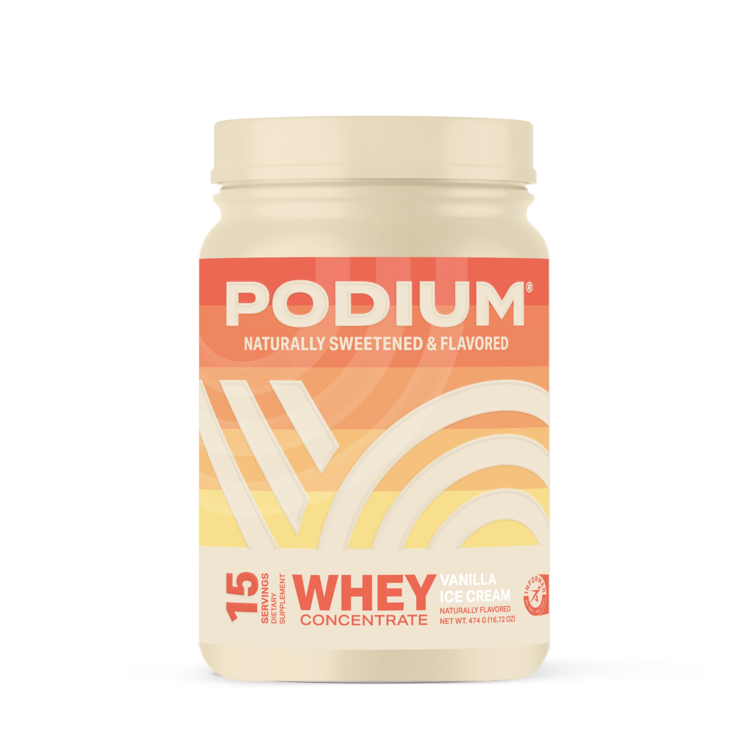 Podium Nutrition Whey Protein Powder Vanilla Ice Cream 22g